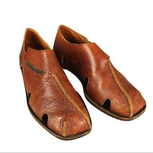 CYDWOQ Handcrafted Leather Square Toe Shoes Mens Size M 9.5 Brown Made In USA